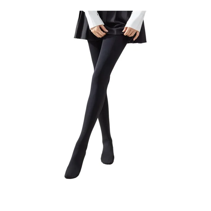 MIIOW Pantyhose Women's 1 Pack Black Transparent Skin-8