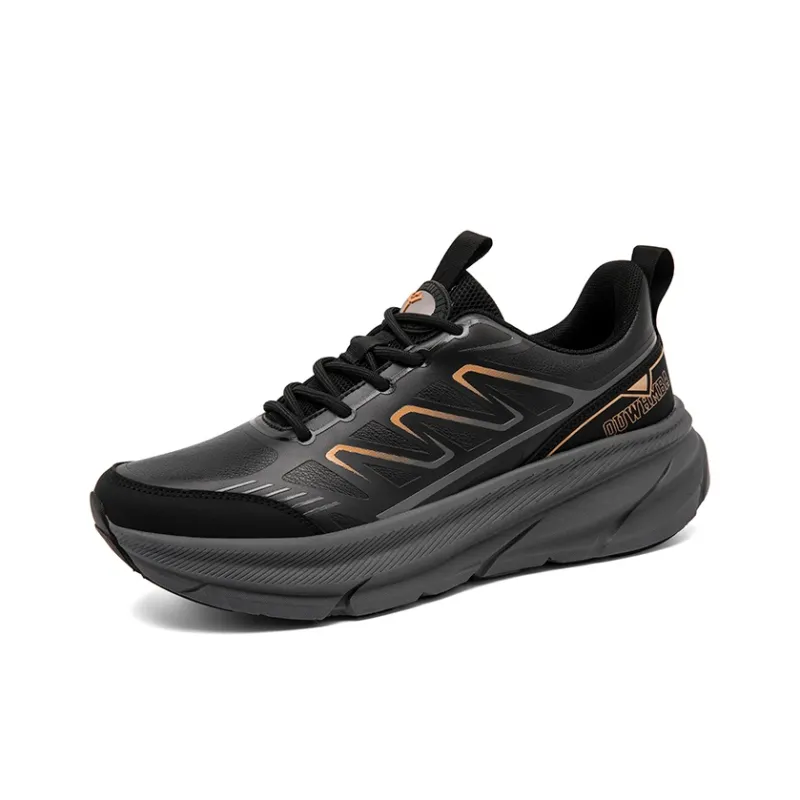 OUWENHEIMANBA Running Shoes Unisex Low Top Black/Neon Orange/White/Gray/Green/Gold-36