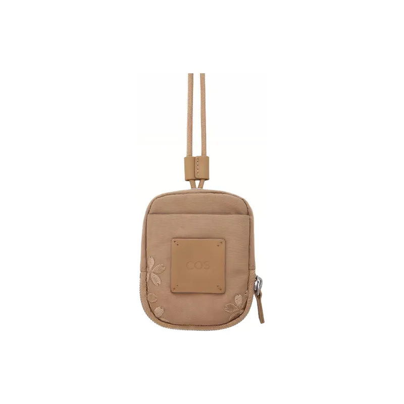 COS Cotton Blended With Polyester Pendant With Key Pouch Mini Men's Beige-2