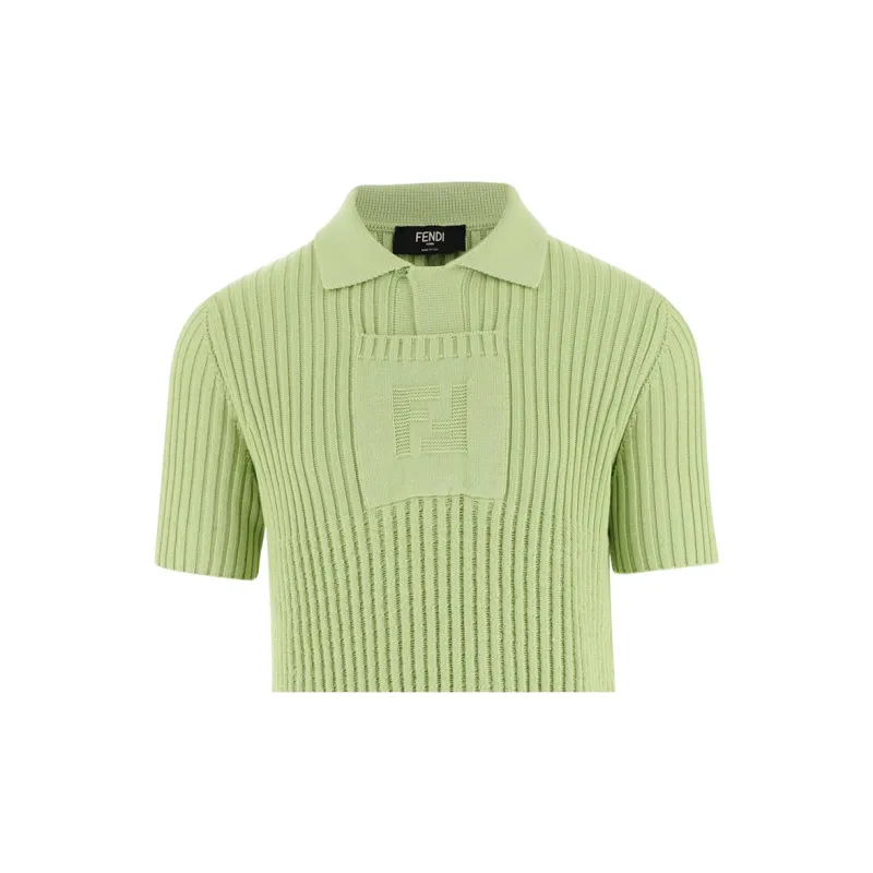 FENDI SS22 Polo Shirt Men's Green-4