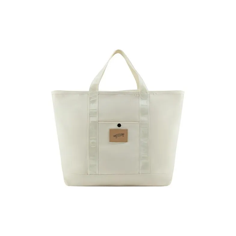 Vans Canvas Tote Bag, Shopping Bag, Canvas Bag, One Shoulder Handbag Regular Unisex Beige Yellow-0