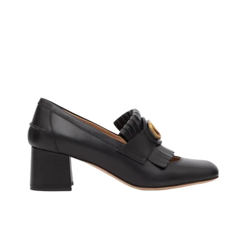 Valentino VLogo Plaque Square Toe Pumps-1
