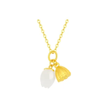 CHINA GOLD Hetian Jade Necklaces White Jade/Pale Greenish White Jade Women's
