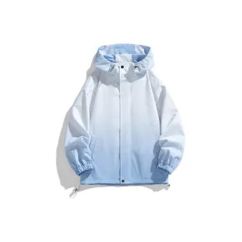 Yalu Water Resistant Windproof UV Protection Breathable Wear Resistant Windbreaker Jacket Unisex Sky Blue