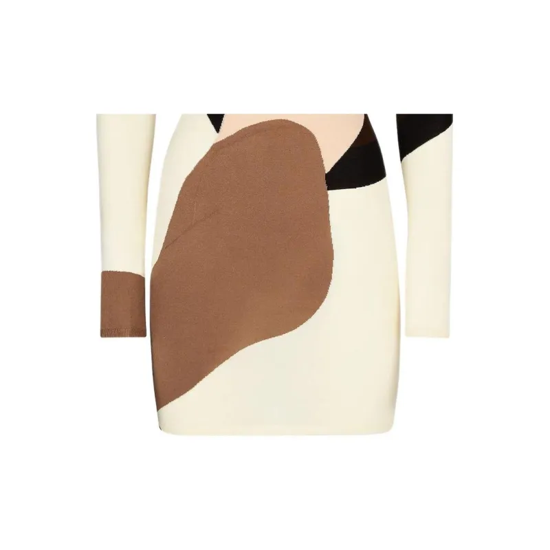 FENDI SS22 Long-Sleeved Dresses Women's Multicolor-4