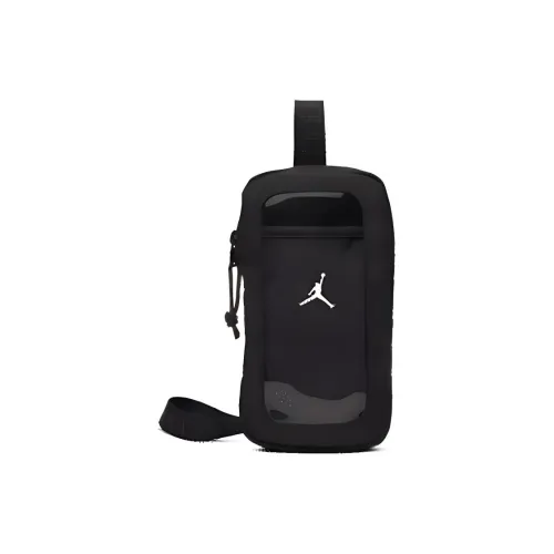 Jordan Polyester One Shoulder Crossbody Cell Phone Pouch Regular Unisex Black