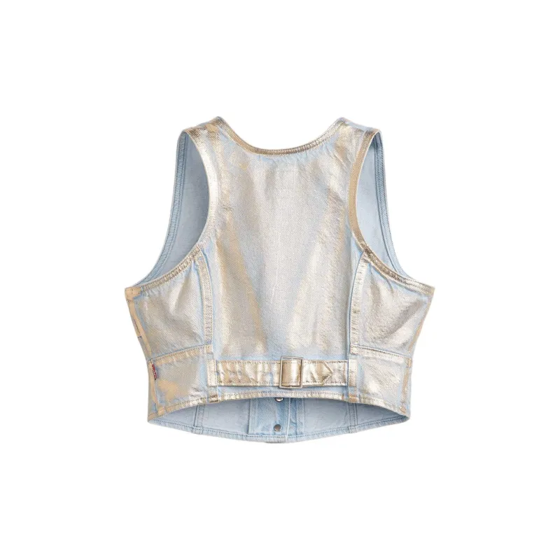 Levi’s Vest Women's Silver Gray-1