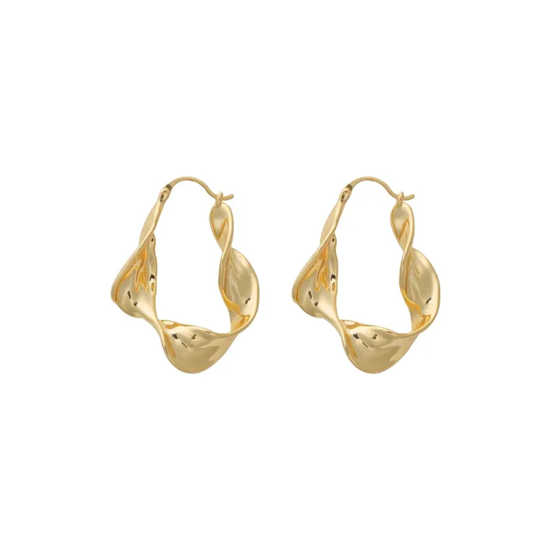 WAW Gold Plated Copper Earrings Women's-0