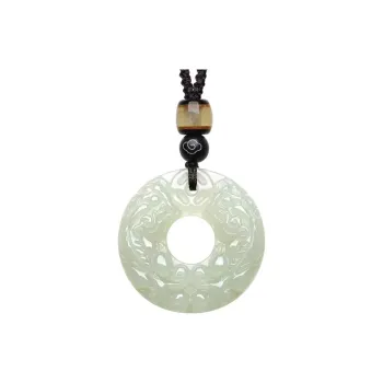 BYTHERE Hetian Jade Necklaces Pale Greenish White Jade Unisex