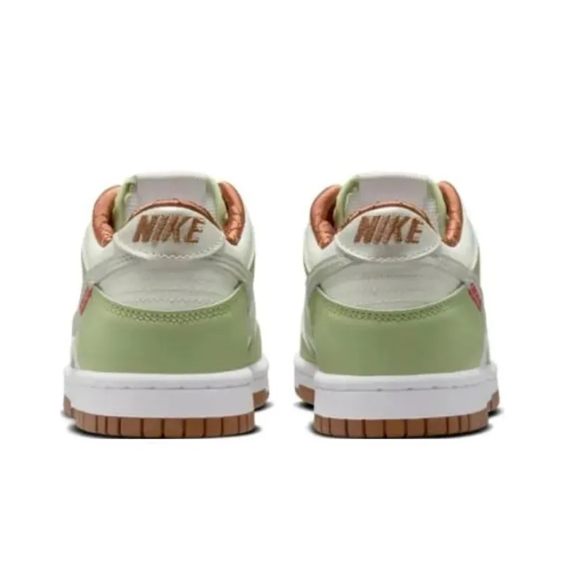 Nike Dunk Anti-Slip Wear-Resistant Low-Top Skateboard Shoes Women's Green White-4