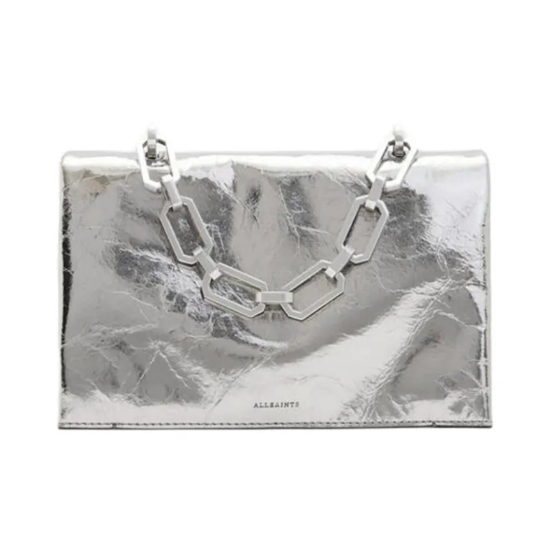ALLSAINTS Cow Leather One Shoulder Handbags Women's Copper Grey-0