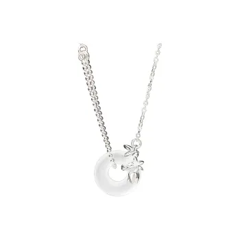 Bubble Scallops Chalcedony Jade Necklaces Women's
