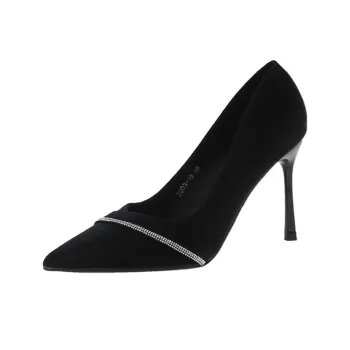Baibianzhiheren Slim Heel High Heels 9CM Women's Black