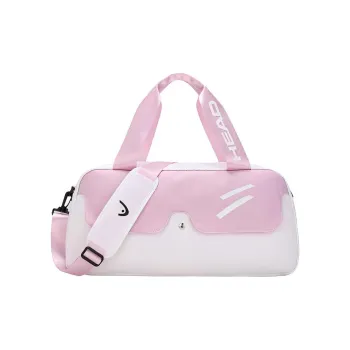 HEAD Fabric Shoulder Bag Crossbody Bag Handbag Unisex White With Elegant Purple Accents