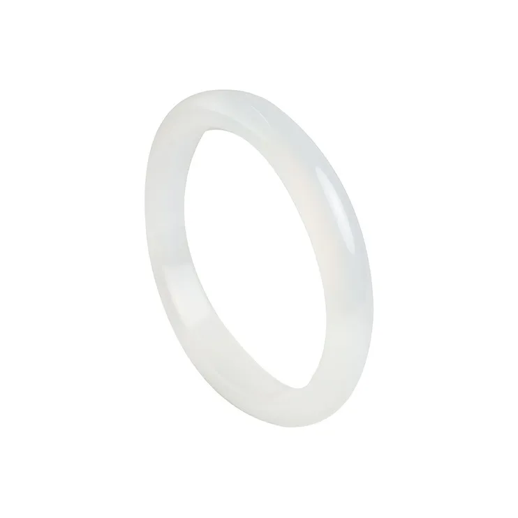 JUPINCUI Agate White Moonlight, Litchi Pulp Jelly, New Chinese Style Bangle, Perfect Accessory For Commute Wear Unisex-0