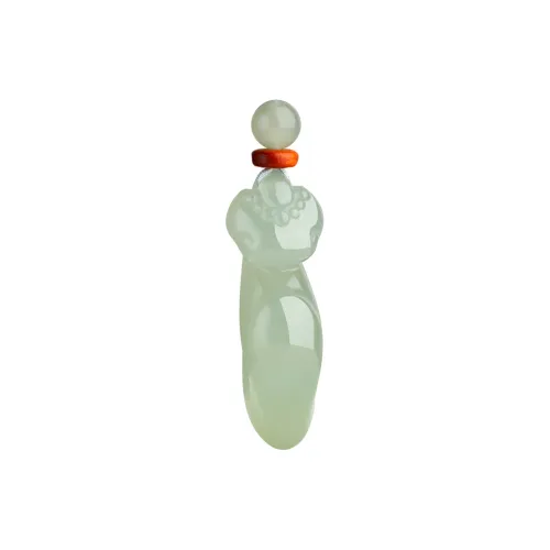 Jade Said Hetian Jade Pendants Women's Pale Greenish White Jade