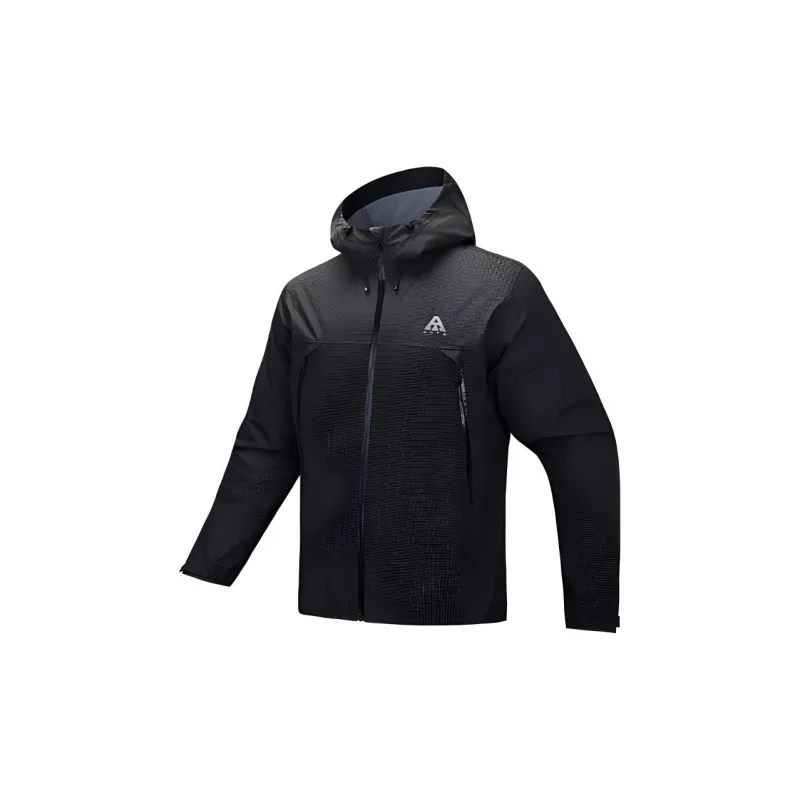 Anta Outdoor Collection Waterproof And Windproof Windbreaker Jacket Men's Basic Black-0