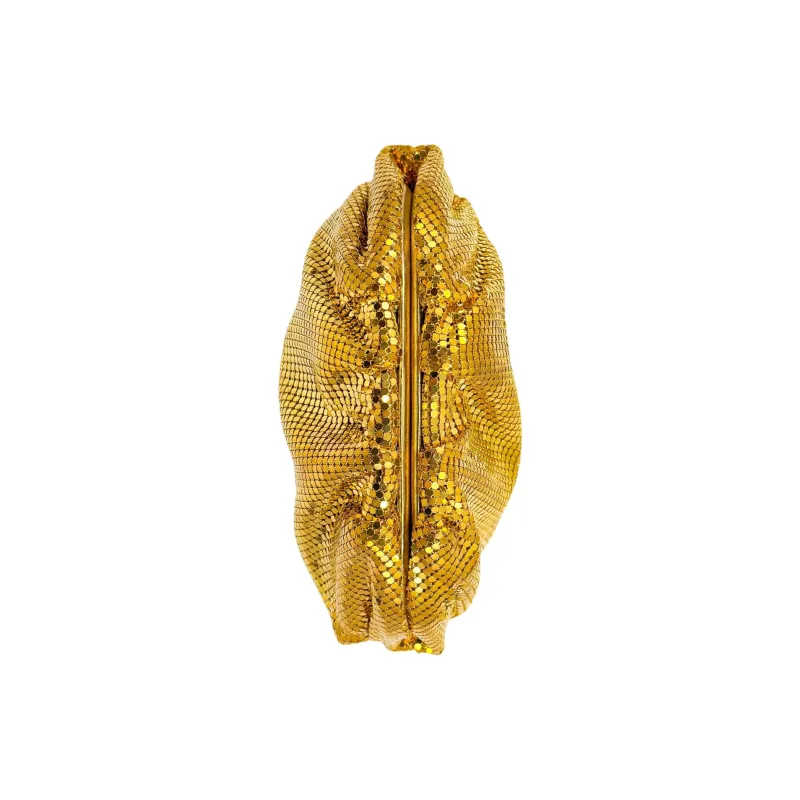 STUDIO AMELIA Silk Satin Clutch Mini Women's Gold-2