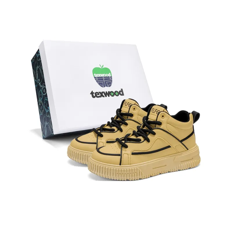 TEXWOOD Anti Slip And Wear Resistant Height Increasing Coverage High Top Skateboard Shoes Men's-0