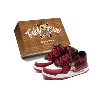 Teddy Bear Collection Abrasion Resistant Lightweight Slip Resistant Low Top Skateboard Shoes Unisex