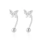 Ultra-Shiny Butterfly Earring Hooks[Sterling Silver]
