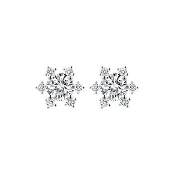 KING TAI FOOK 999 Fine Silver Stud Earrings Women's