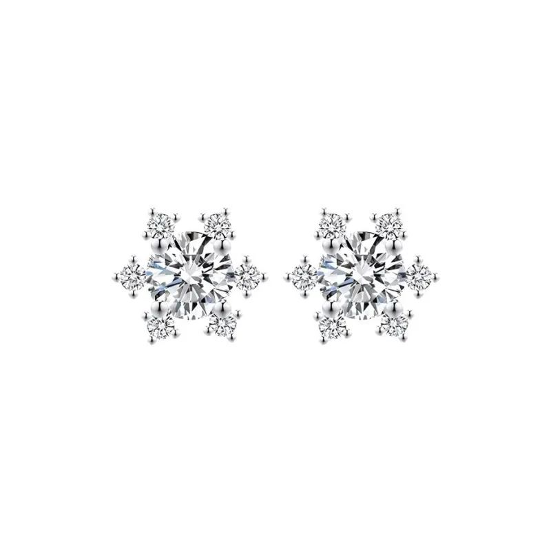 KING TAI FOOK 999 Fine Silver Stud Earrings Women's-0