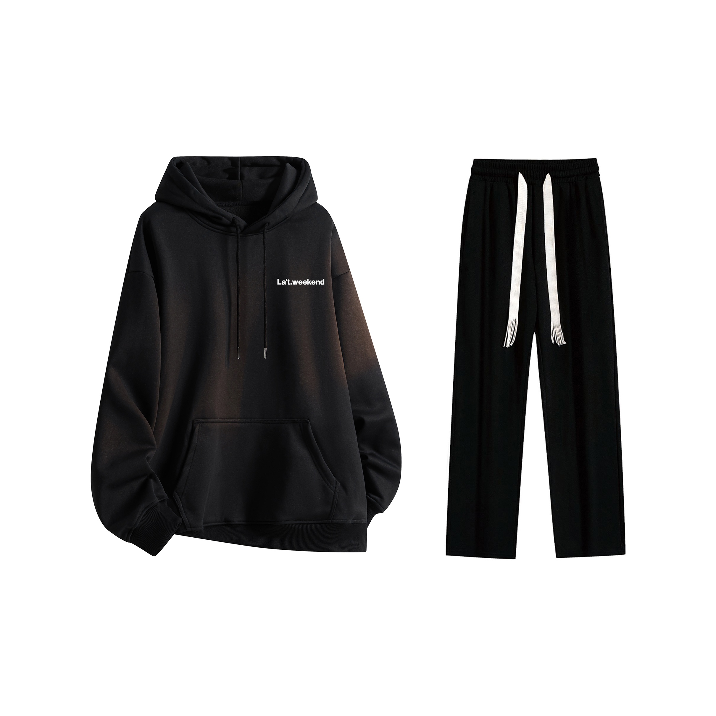 LiNing Sweatshirt Sets Unisex Black (Top+Pants) S - POIZON