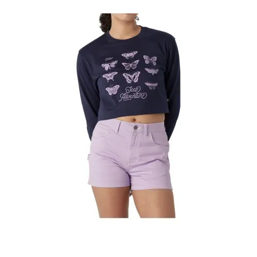 Dickies Crop Tops Women's Marine Blue