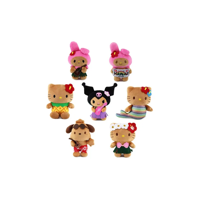Sanrio Hello Kitty Hawaii Collection Black Skin Pineapple Dolls Plush Doll-2