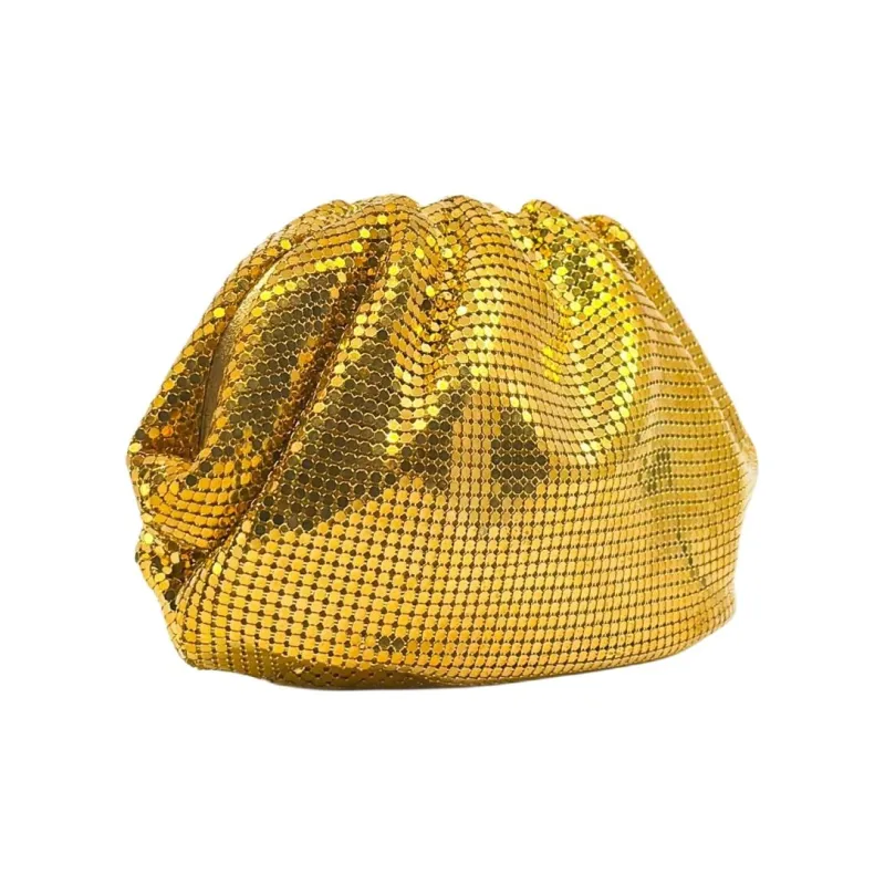 STUDIO AMELIA Silk Satin Clutch Mini Women's Gold-1