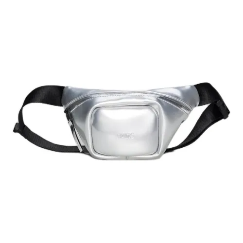 Rains PU Fanny Pack Unisex Silver