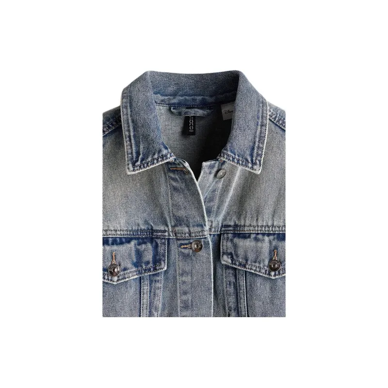 H&M New Year Denim Jackets Women's Light Blue-2