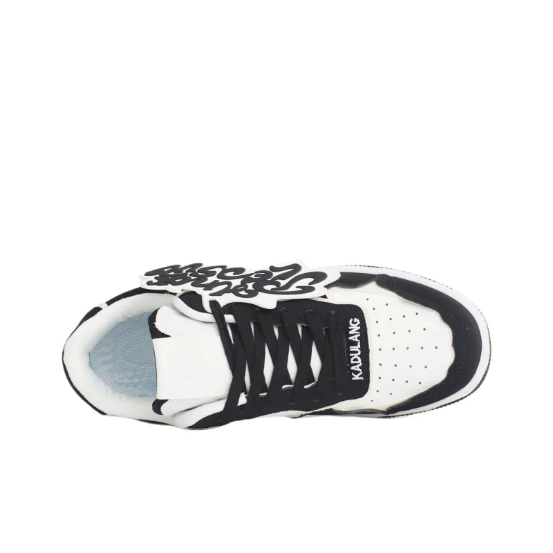 PAIN OR PLEASURE Low Top Kids' Skateboarding Shoes White Teenagers-2