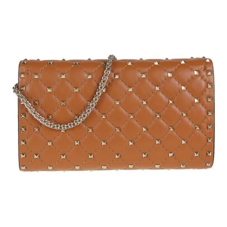 Valentino Nappa Leather Shoulder Bag Women's Brown-2