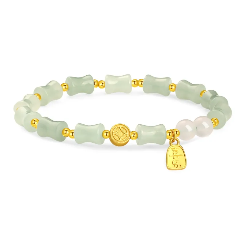 Lao Feng Xiang Hetian Jade Bracelets White Jade/Pale Greenish White Jade Women's-0