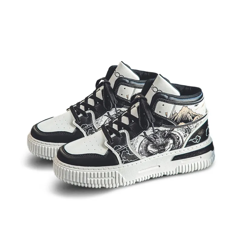 TEXWOOD Coverage Slip Resistant, Abrasion Resistant, Height Increasing High Top Skateboard Shoes Unisex-3