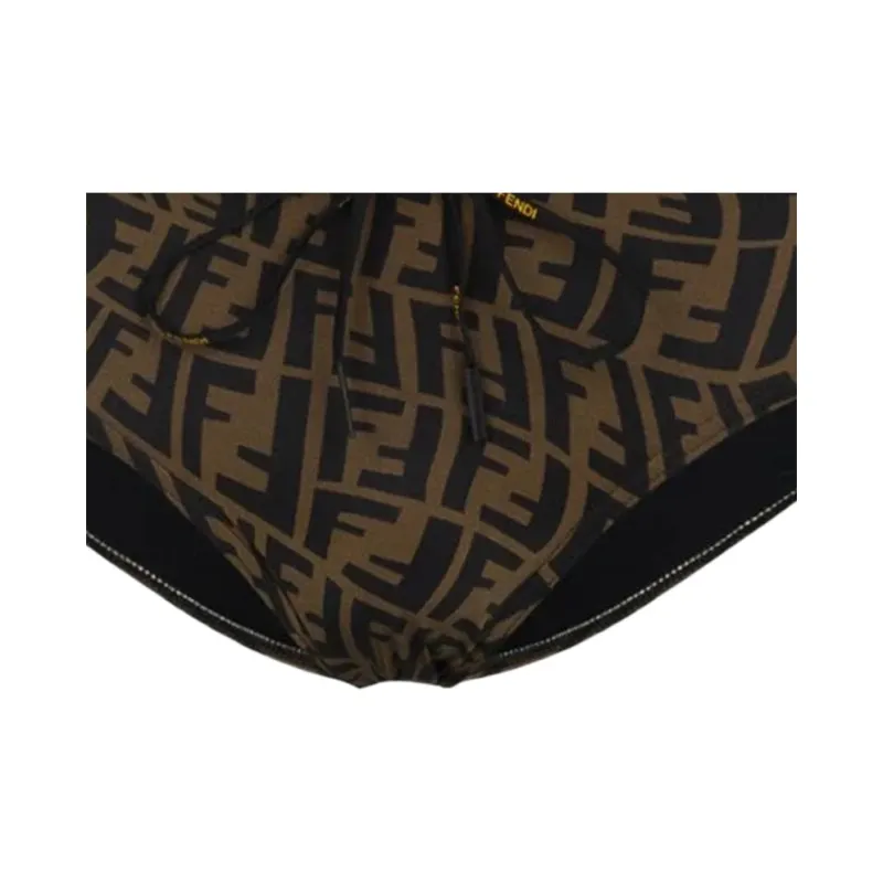FENDI Swimming Shorts Men Brown-2