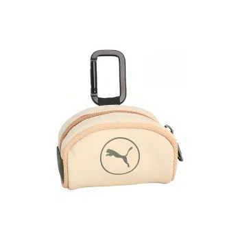 PUMA Synthetic Leather Golf Bag Storage Bag Accessory Unisex Warm White With Dark Sage