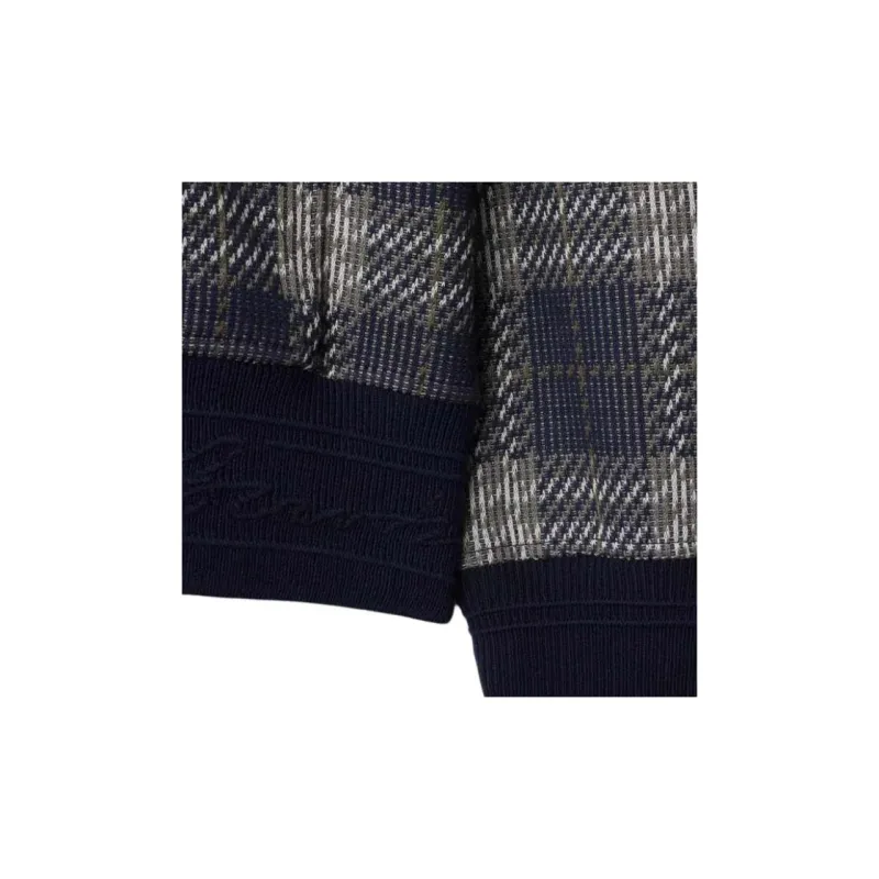 Burberry Checked Zipped Drawstring Hoodie-4