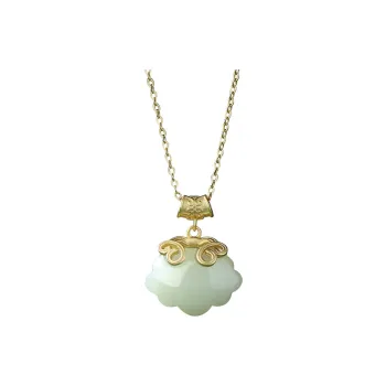 CHINA GOLD Hetian Jade Necklaces White Jade/Pale Greenish White Jade Women's