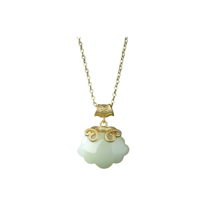 CHINA GOLD Hetian Jade Necklaces White Jade/Pale Greenish White Jade Women's-0