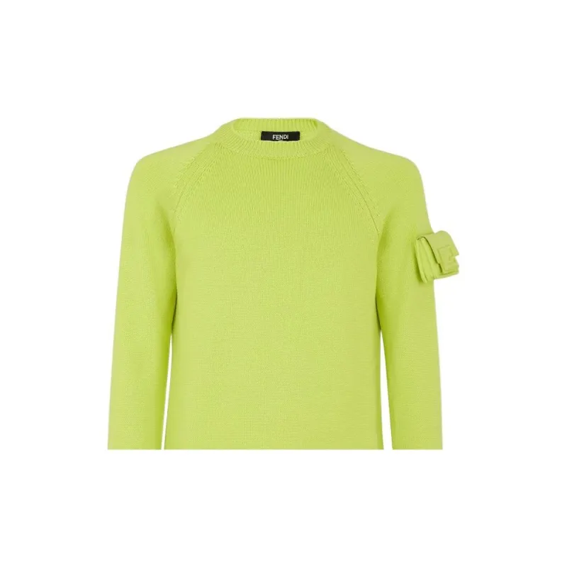 FENDI Cashmere Sweaters Men Green-4