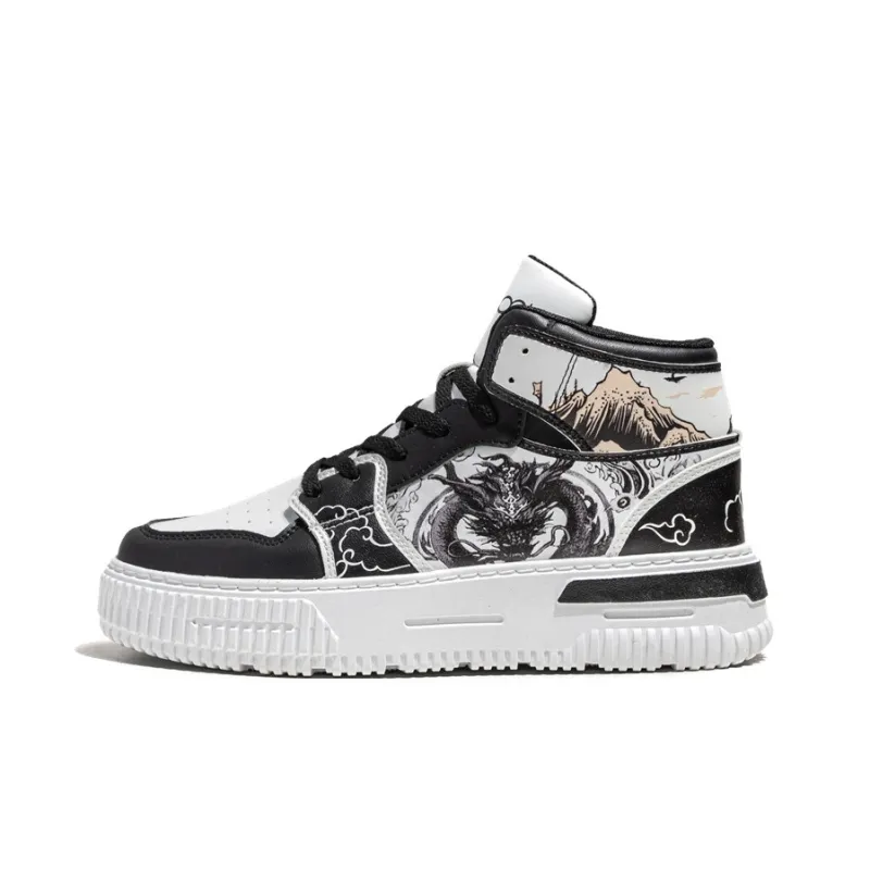 TEXWOOD Coverage Slip Resistant, Abrasion Resistant, Height Increasing High Top Skateboard Shoes Unisex-1