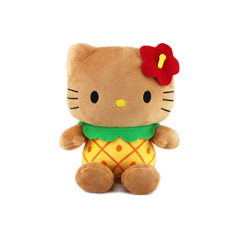 Sanrio Hello Kitty Hawaii Collection Black Skin Pineapple Dolls Plush Doll-3