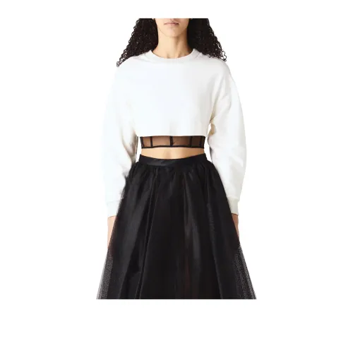 Alexander McQueen Crop Tops Women's White
