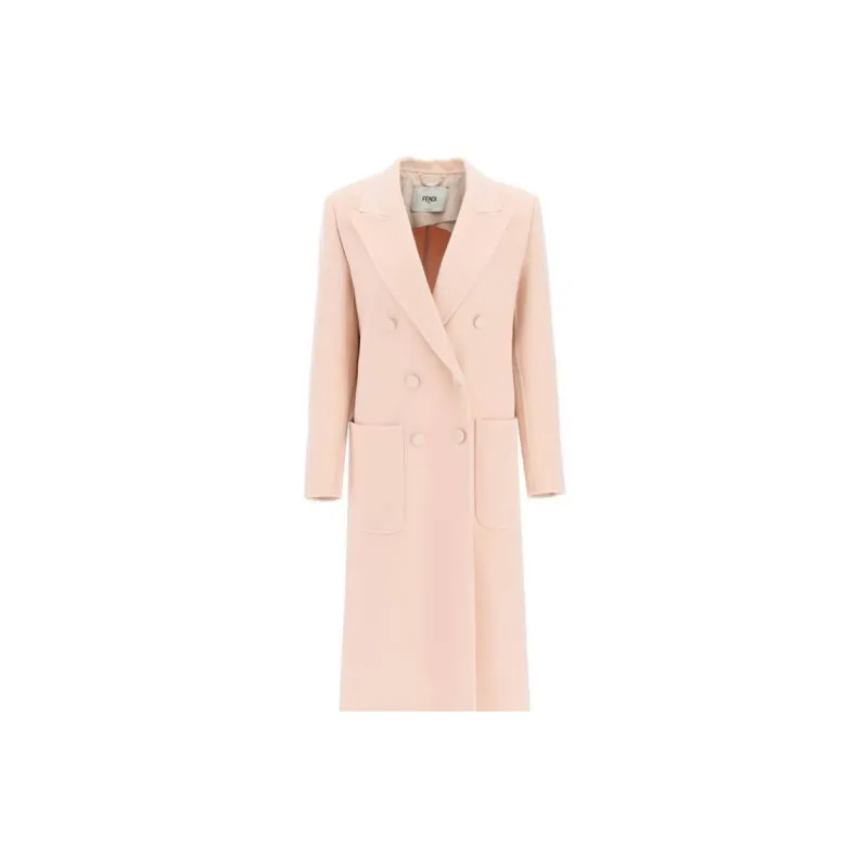 FENDI Coats Women's Light Pink-4