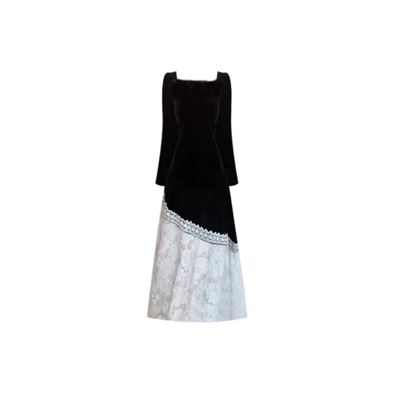 EIDOLON GRAIN Long Sleeved Dress Women's Black-1