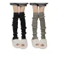 2 Pack (Black+Smoke Gray) over-The-Knee Socks, 70cm