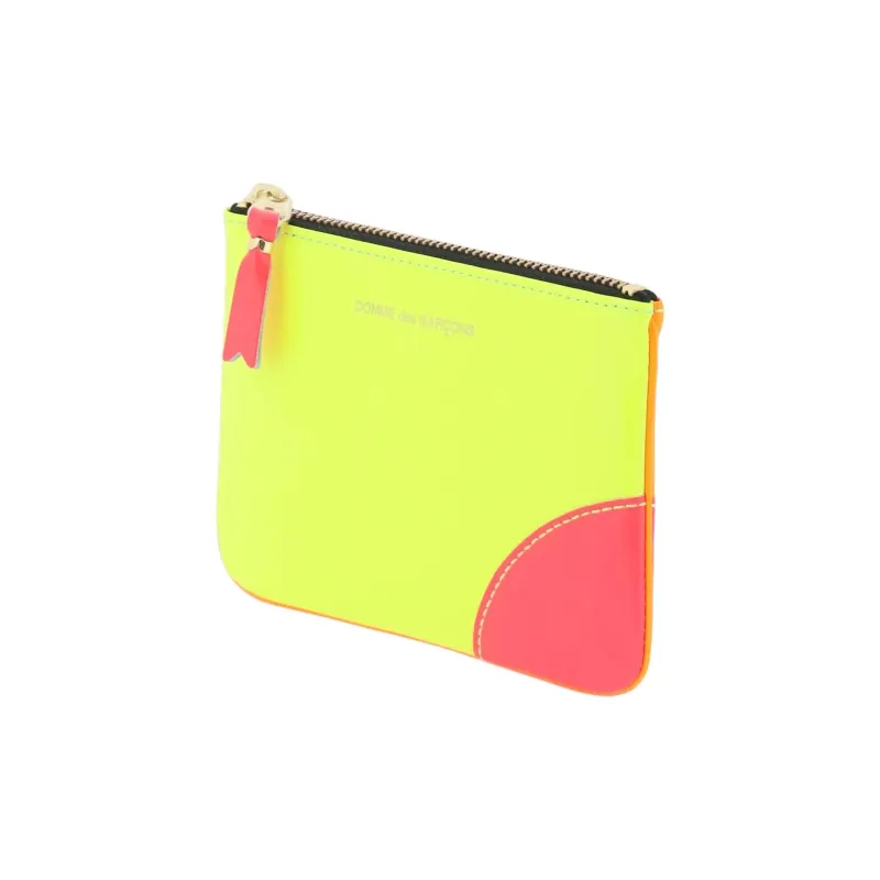 CDG Leather Wallet Women's Yellow & Orange-1